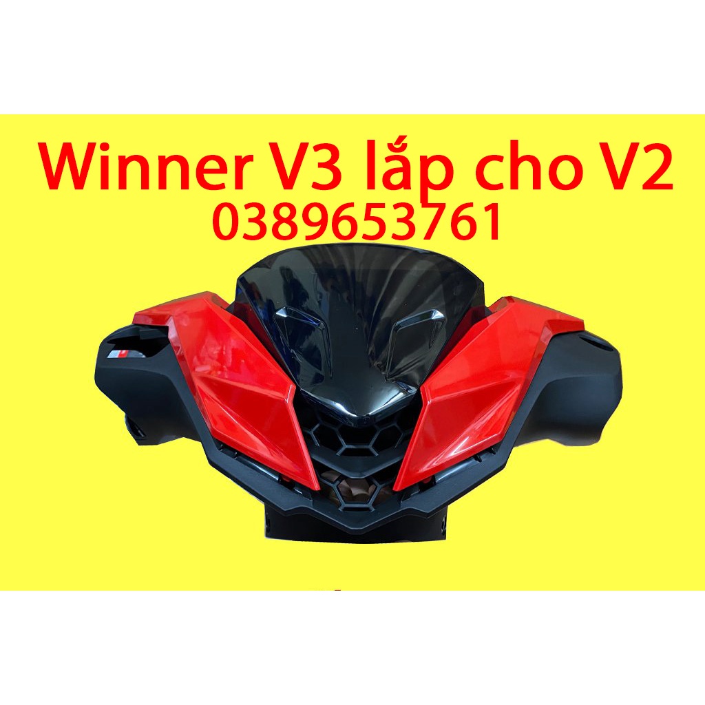Full bộ đầu đèn Winner V3 Lắp cho Winner V2  chính hãng Honda