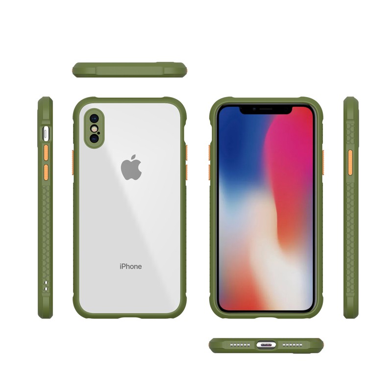 Ốp Điện Thoại Koosuk Cho Iphone 6 6s 7 8 Plus X Xr Xs Max Có Lưng Trong Suốt Và Viền Bảo Vệ Camera