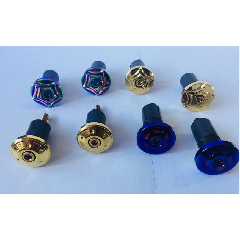 Gù tay lái INOX 304 NGÔI SAO ( XI VÀNG )