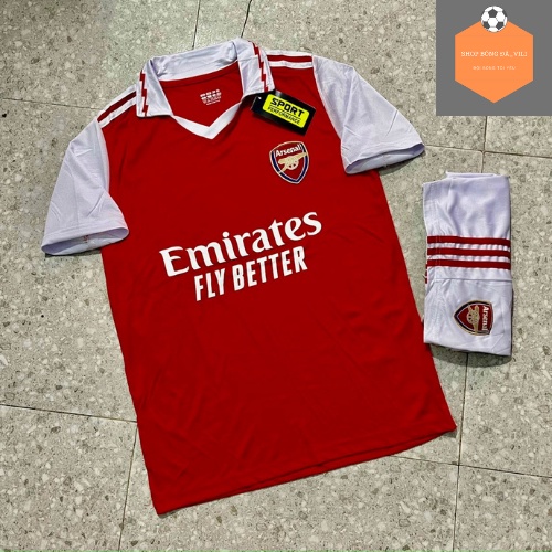 Bộ Quần Áo Bóng Đá CLB Arsenal Sân Nhà Màu Đỏ 2022-2023 Hàng Thun Thái