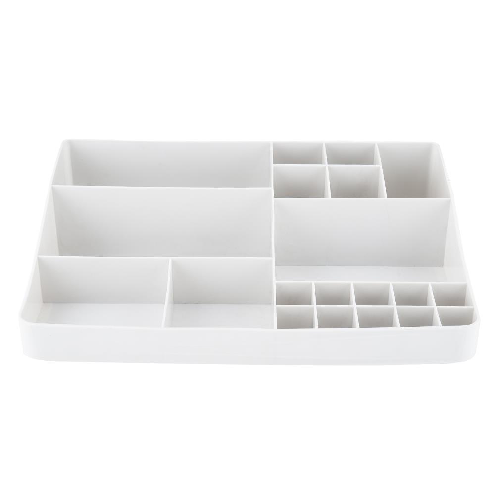HomeBase STACKO Khay nhựa đựng đồ R34.1xS25.7xC8cm màu trắng