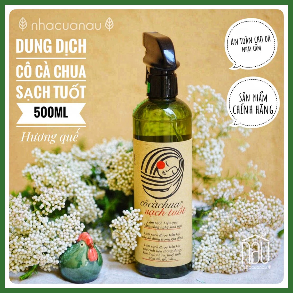 Dung dịch tẩy rửa đa năng Cô cà chua Sạch tuốt an toàn gia đình không độc hại hương quế chai 500ml