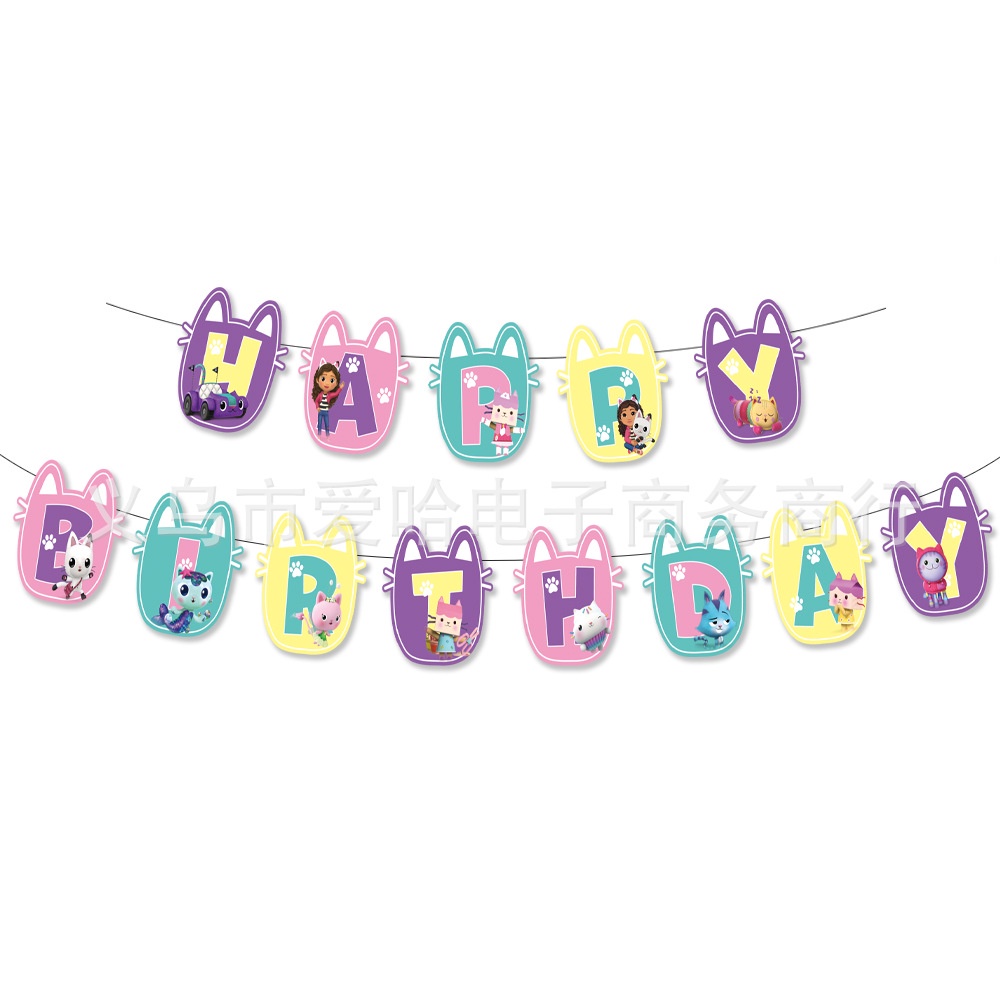 Bong Bóng Trang Trí Bánh Kem Sinh Nhật Chủ Đề Búp Bê Gabby GP1