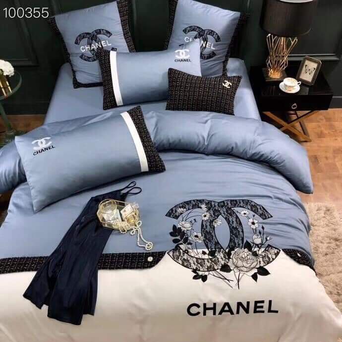 Bộ chăn ga lụa thêu thương hiệu Ai Cập 60s _ Hàng nhập khẩu