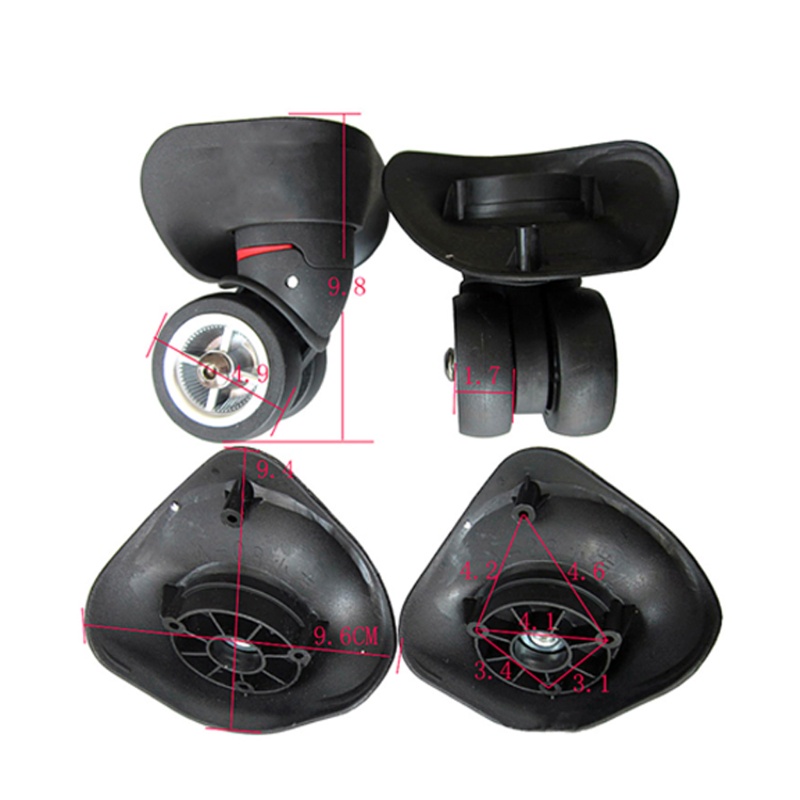 Set 2 Bánh Xe Cao Su Có Thể Xoay 360 Độ Thay Thế Cho Vali Hành Lý Ốp