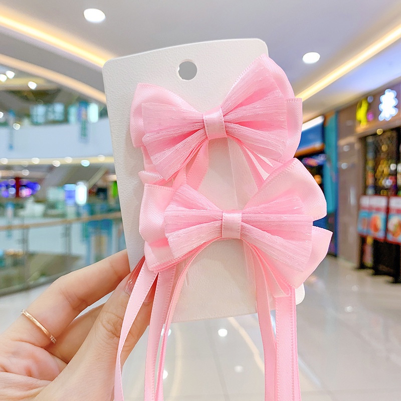 Kẹp Tóc Nơ Công Chúa Dễ Thương Ngọt Ngào Phong Cách Hàn Quốc Cho Bé Gái