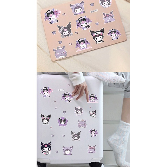 Miếng Dán Trang Trí Xe Hơi / Laptop / ipad / Mũ Bảo Hiểm Họa Tiết Hoạt Hình Kuro