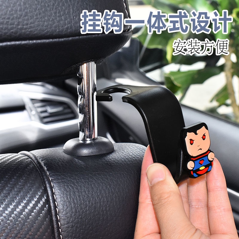 Móc Treo Đồ Hình Marvel Iron Man Captain America Batman Gắn Sau Ghế Xe Hơi