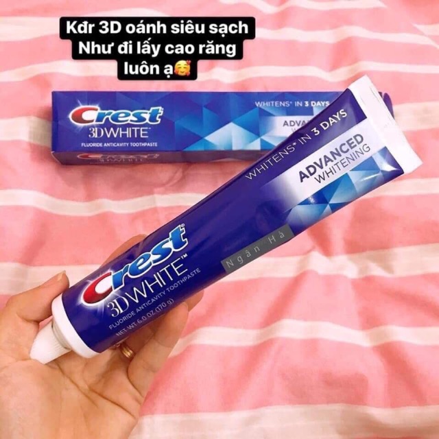 KEM ĐÁNH RĂNG #CREST 3D WHITE ADVANCED WHITENING 170G