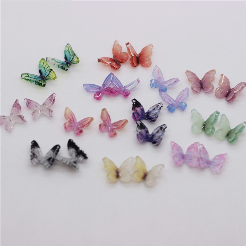 Set 10 phụ kiện trang trí móng tay hình bươm bướm xinh xắn