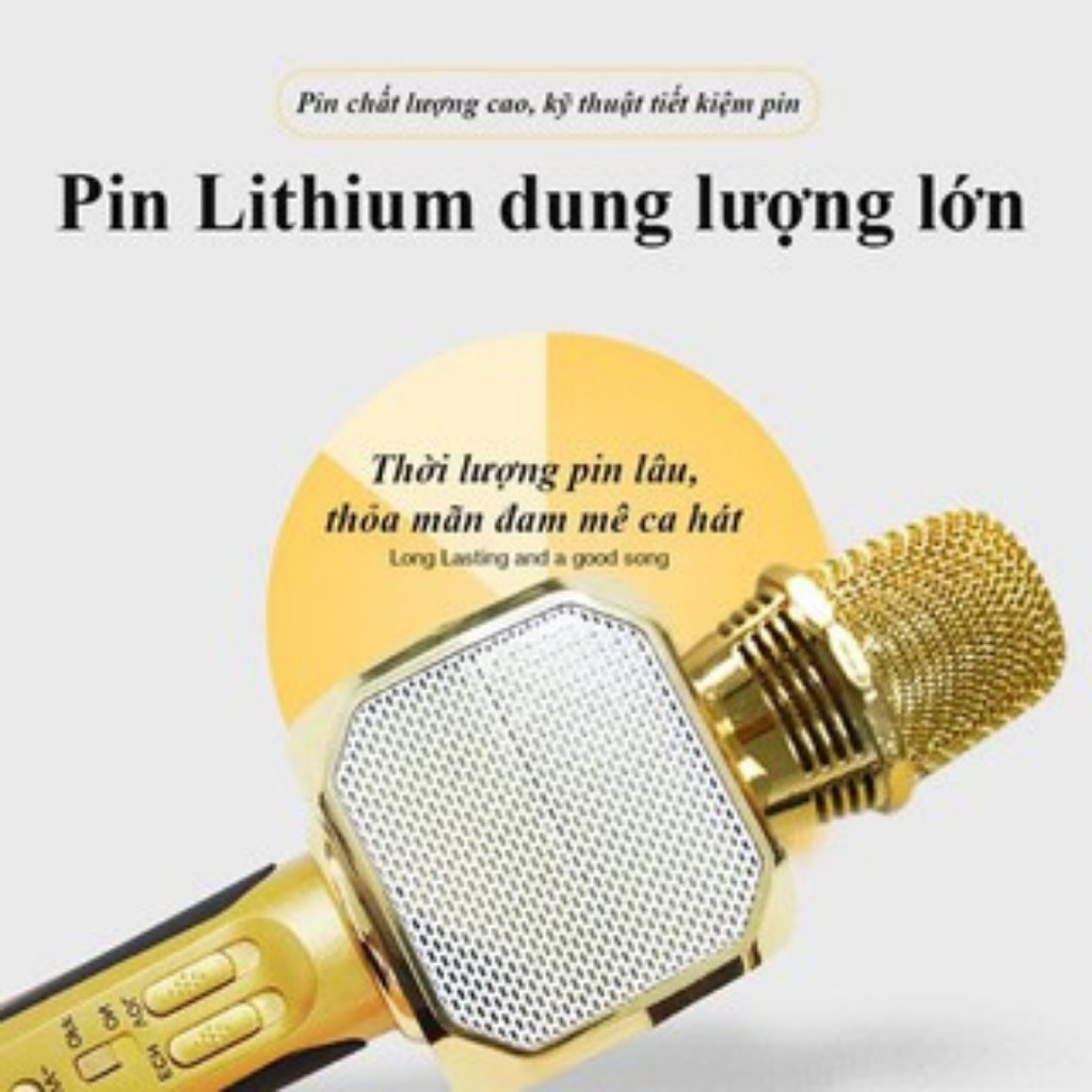 Micro Karaoke Bluetooth SD10 Không Dây 2 Loa Bass Mạnh