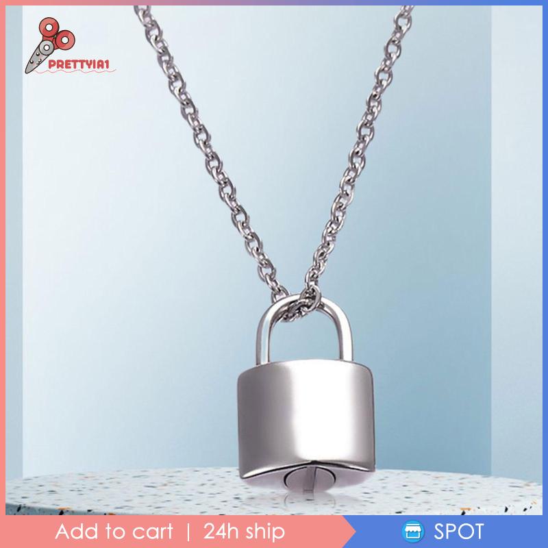 [Prettyia1] Vòng cổ Mặt Ổ Khóa Mini Cho Nam Và Nữ