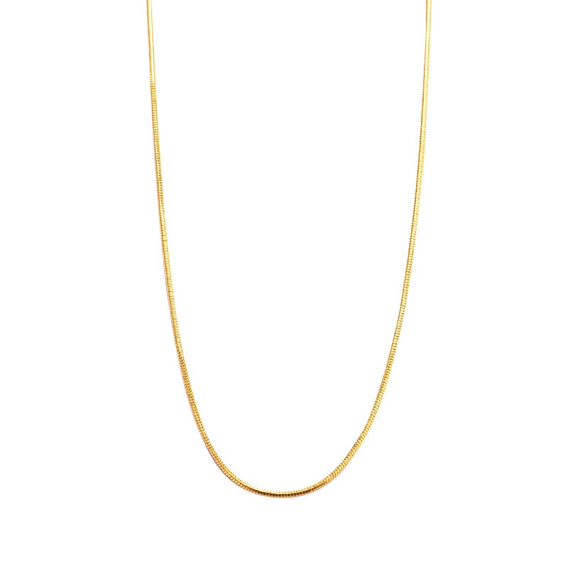 1 Vòng cổ Hình Đôi Môi Rắn Bằng Thép Không Gỉ Mạ Vàng 18K