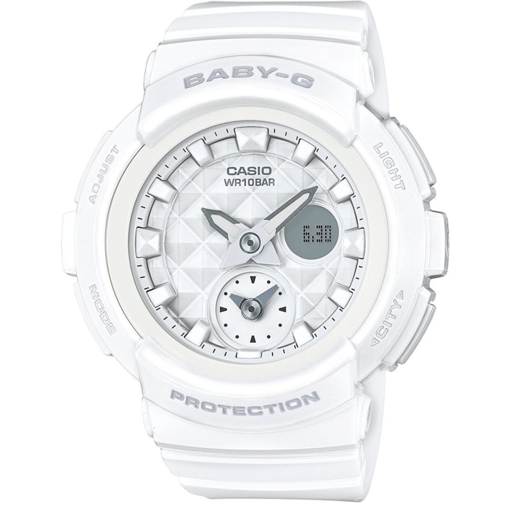 Đồng hồ nữ Casio Baby-G model BGA-195-7AJF màu trắng, kích cỡ 44.3mm