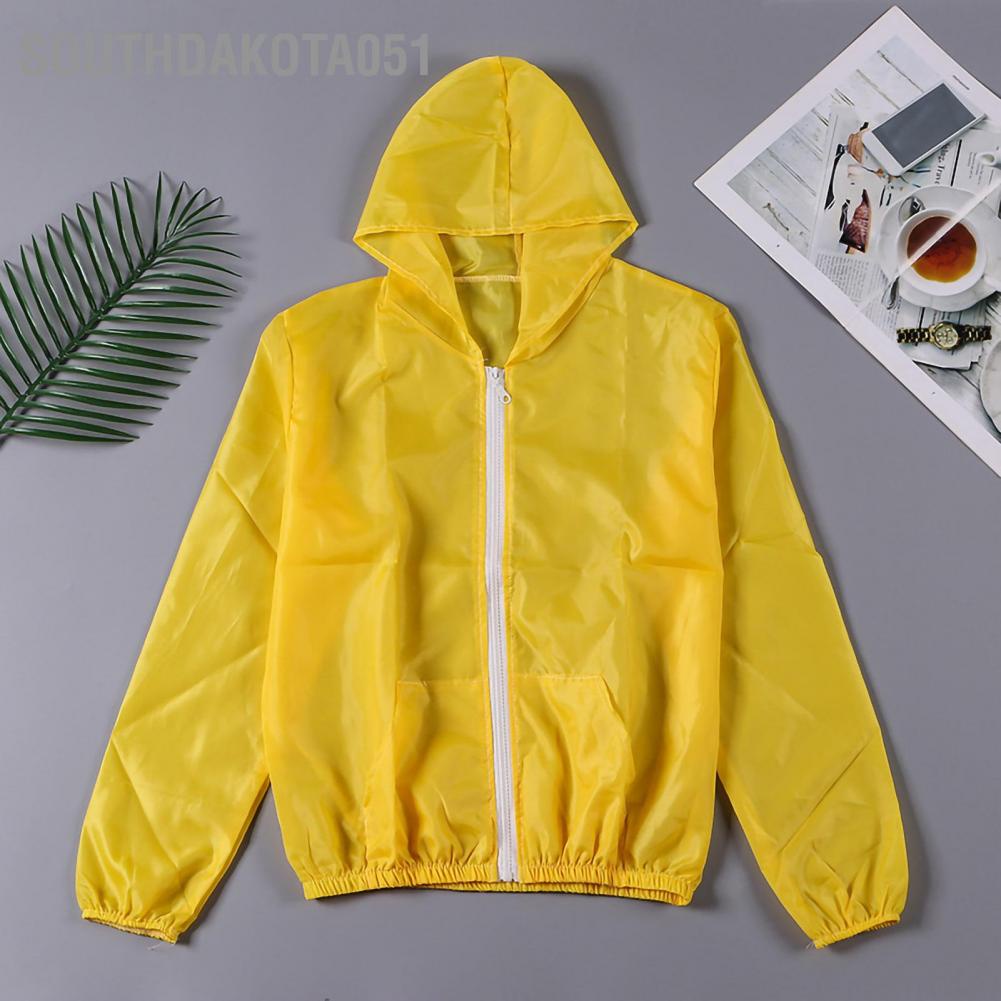 Hàng Sẵn Áo chống nắng có mũ trùm đầu Mùa hè ngoài trời siêu mỏng thoáng khí【Southdakota051】