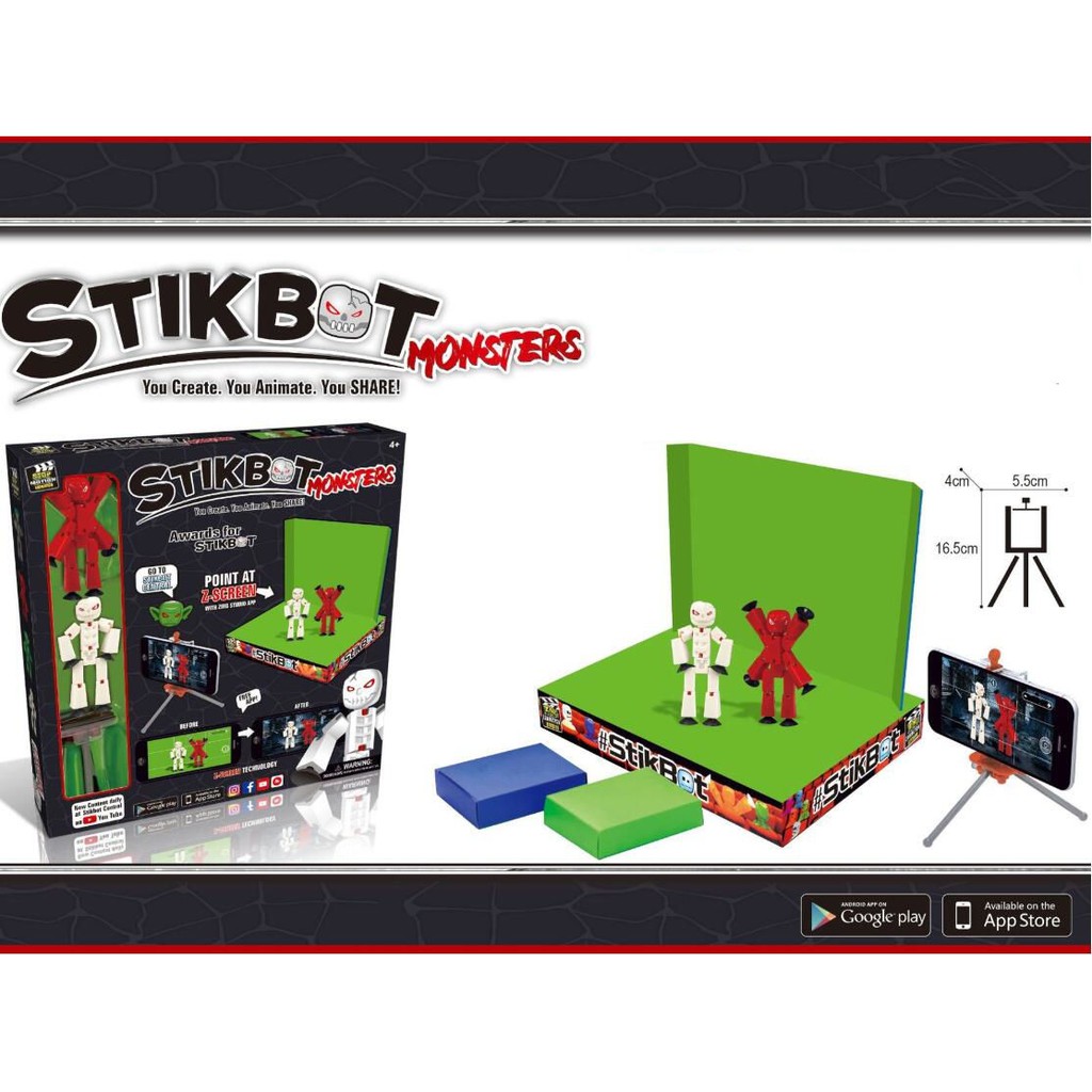Đồ chơi mô hình thiết kế nhân vật Stikbot Monster