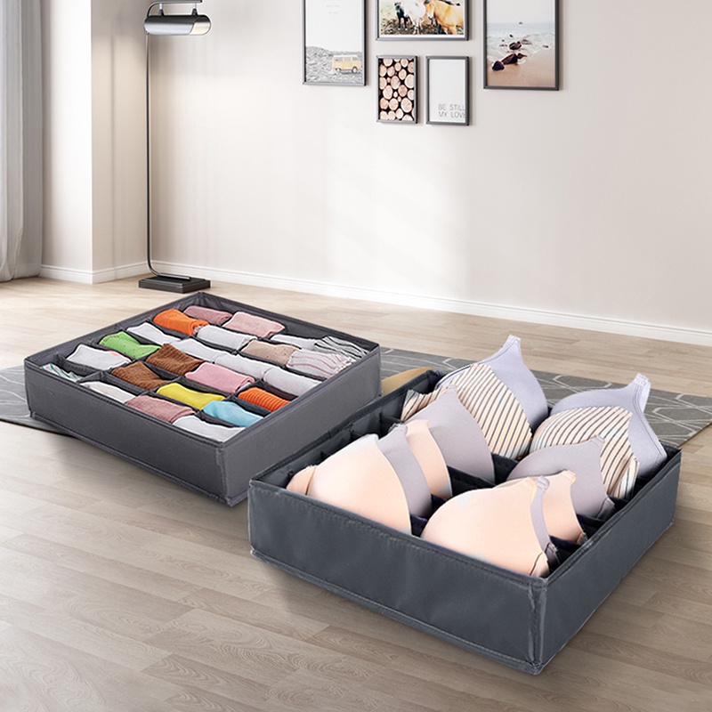 24 grids Hộp đựng đồ lót Ghome đa năng gọn nhẹ chia ngăn siêu tiện lợi rộng