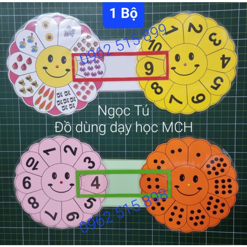 SÉT BỘ HOA XOAY CÙNG VUI HỌC TOÁN - NHẬN BIẾT SỐ CHO CÁC BÉ TỪ 3-6 TUỒI