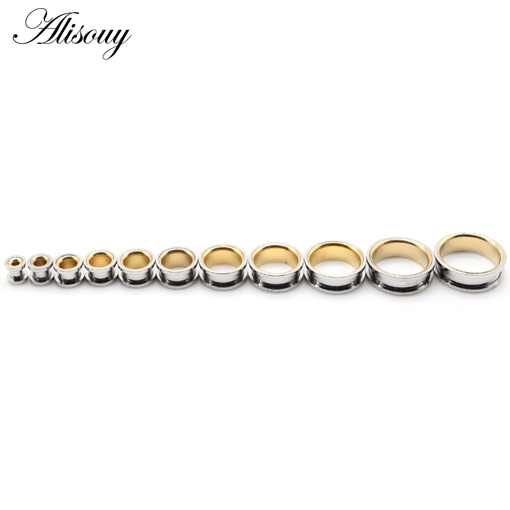 Alisouy Set 2 Khuyên Nong Tai Bằng Thép Không Gỉ Cá Tính