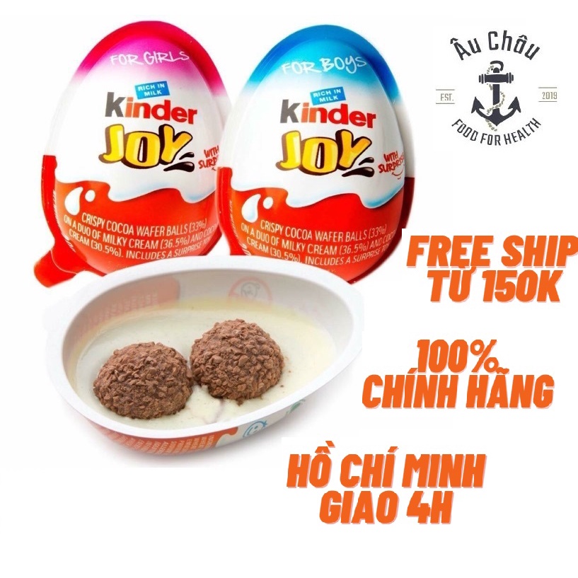 Date mới- Combo 5 Kẹo Trứng Socola Kinder Joy chính hãng cho bé trai/ bé gái 20g săn đồ chơi bất ngờ NK Ấn Độ