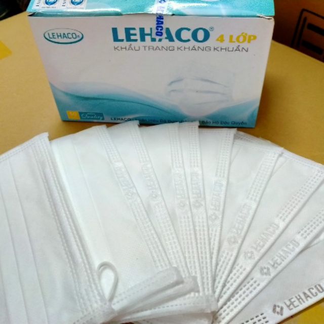 Khẩu trang y tế 4 lớp Lehaco trắng