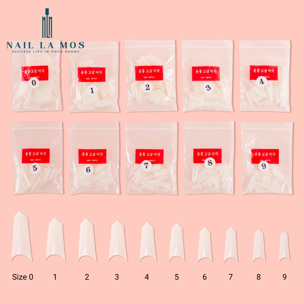 Móng nối, móng úp Hàn Quốc đủ loại, nhiều phom chuẩn đẹp, chất liệu nhựa dẻo chuyên dụng