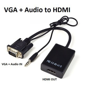 Cáp chuyển từ HDMI sang Vga có xuất âm thanh Audio và hình ảnh MN20192