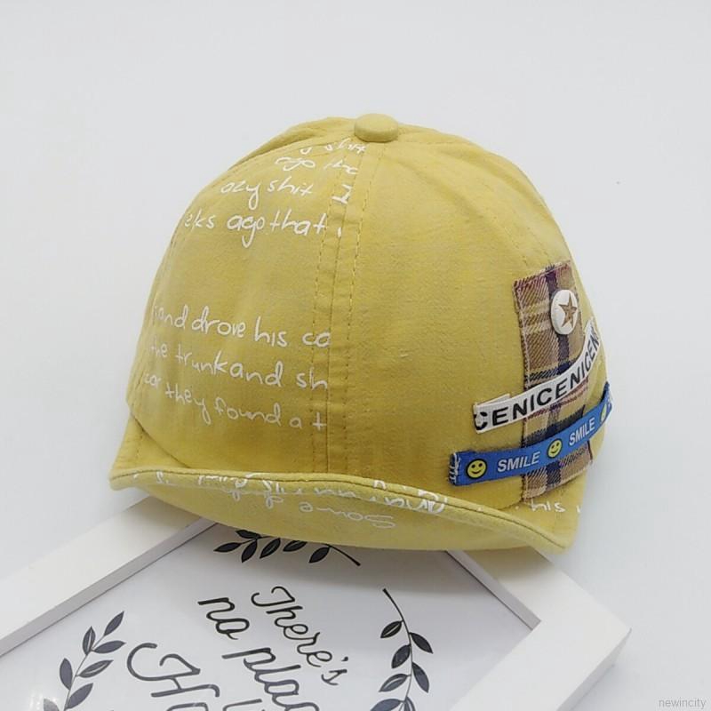Mũ lưỡi trai in chữ phong cách Hàn Quốc dễ thương dành cho các bé