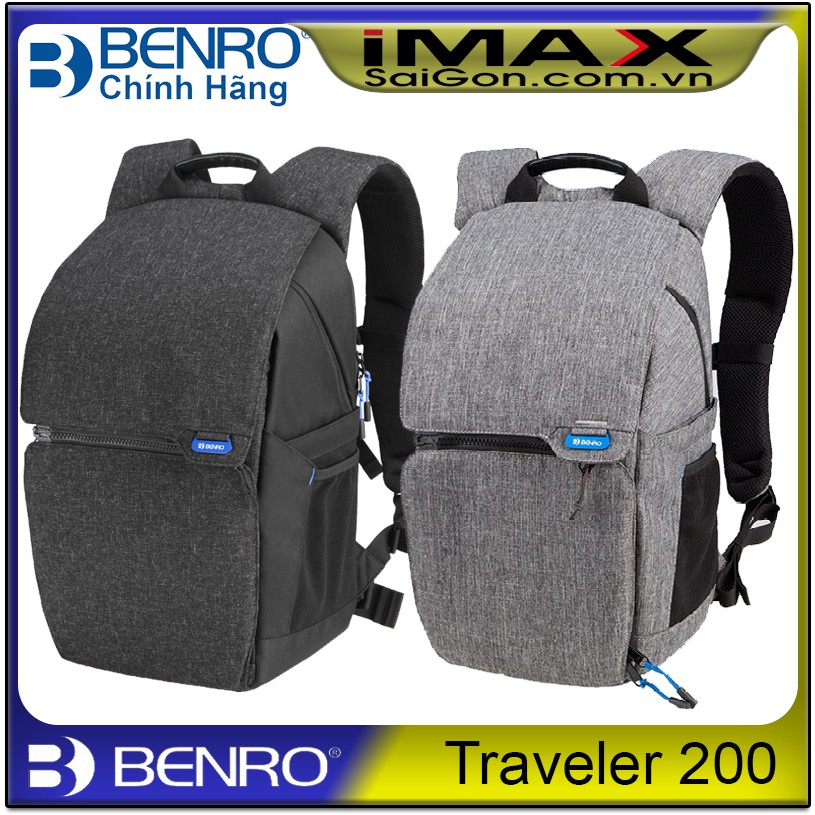 BALO MÁY ẢNH BENRO TRAVELER 200, 2 MÀU XÁM-ĐEN