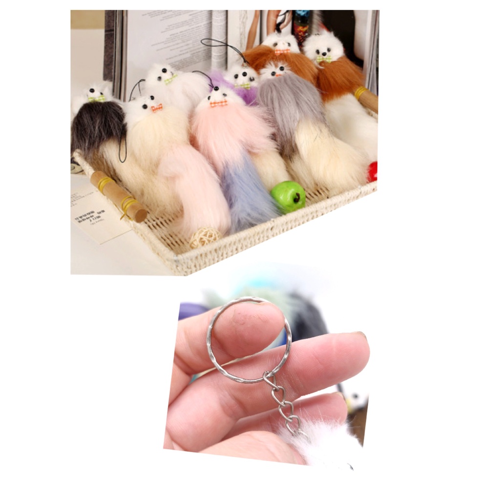 Móc Khóa Hình Chú Cáo Bằng Lông Nhân Tạo Dễ Thương Charms