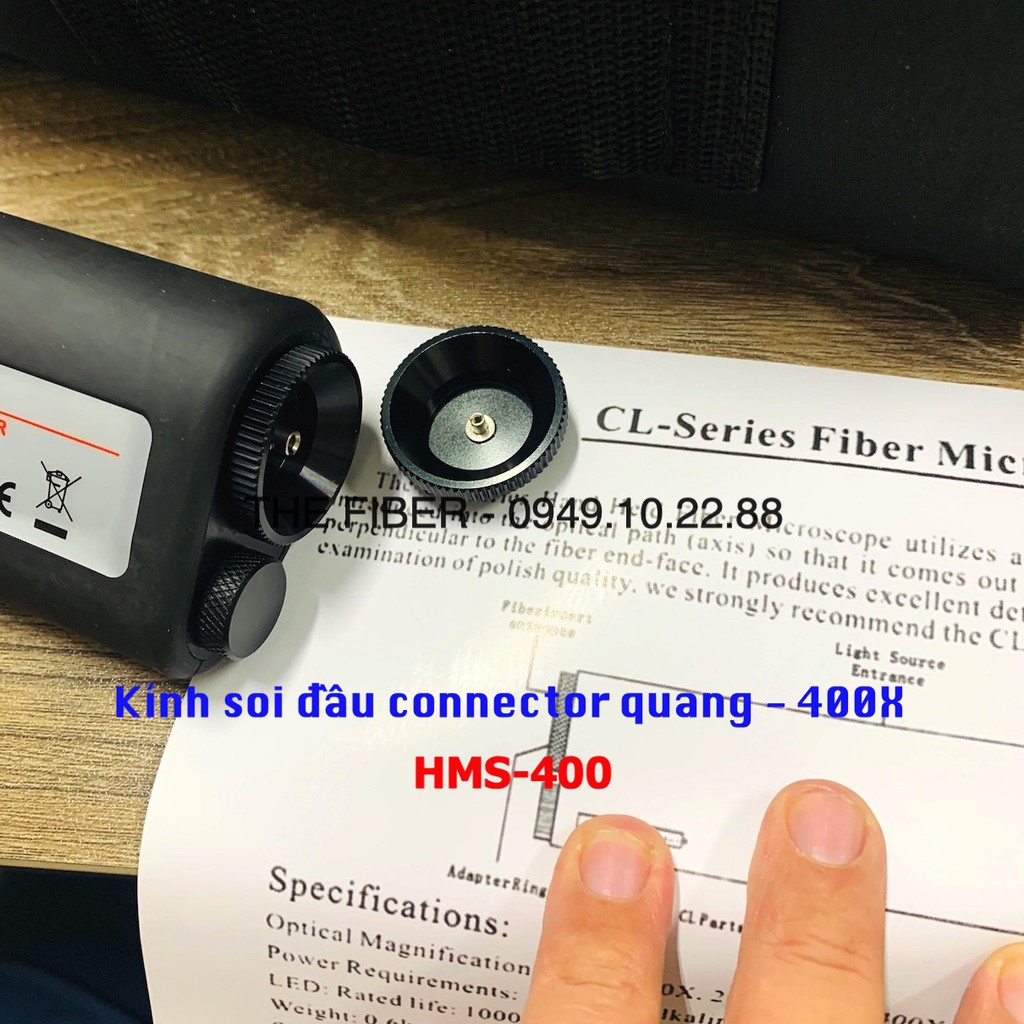 Kính soi đầu connector quang - Độ phóng đại 400 lần FC/SC/ST/LC - HMS-400