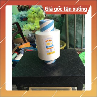 Chỉ tơ vắt sổ ống 1kg-màu trắng HT