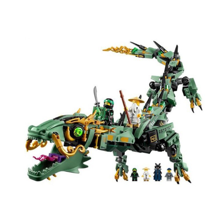 Lắp Ráp Xếp Hình Ninjago Movie Mô Hình Rồng Máy Xanh Huyền Thoại 573 Khối BELA1071 80006