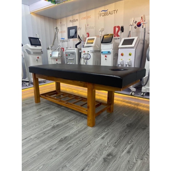 Giường Spa chân gỗ loại đẹp