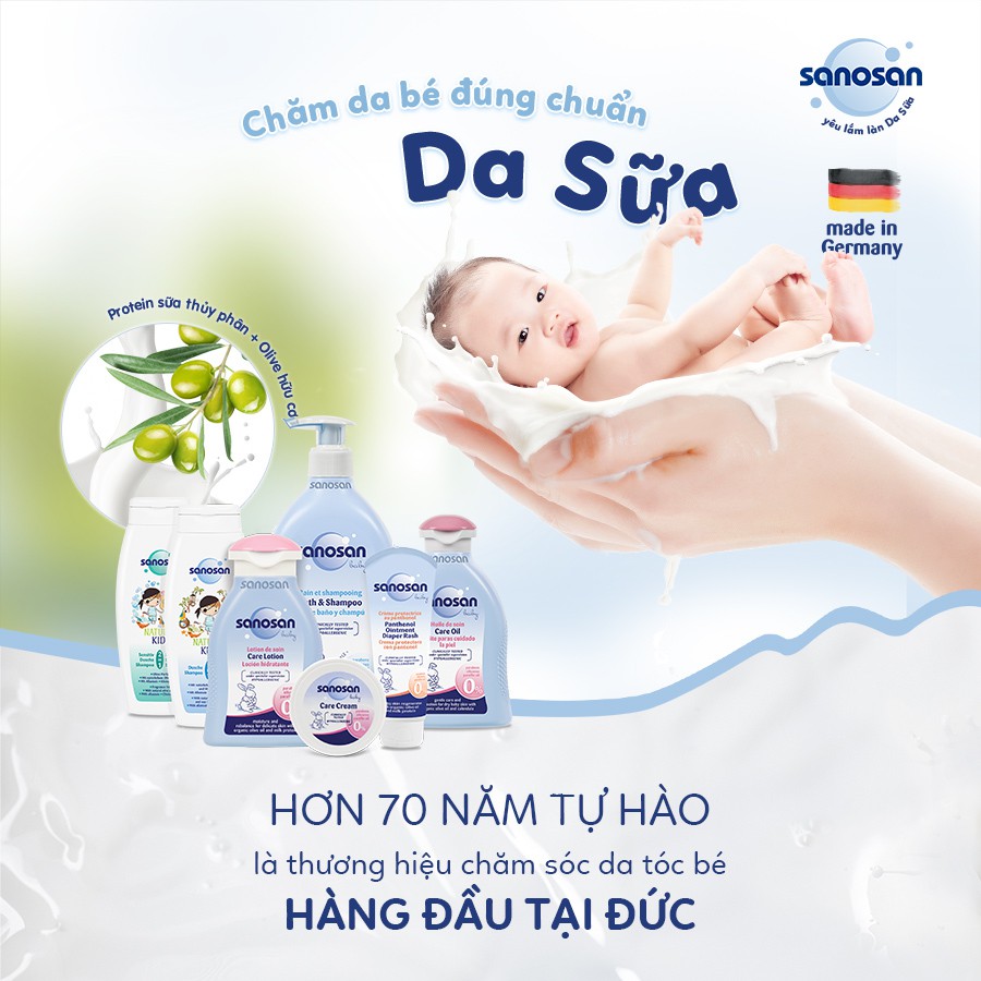 Sữa dưỡng thể chiết xuất Olive Hữu cơ Sanosan 50ml