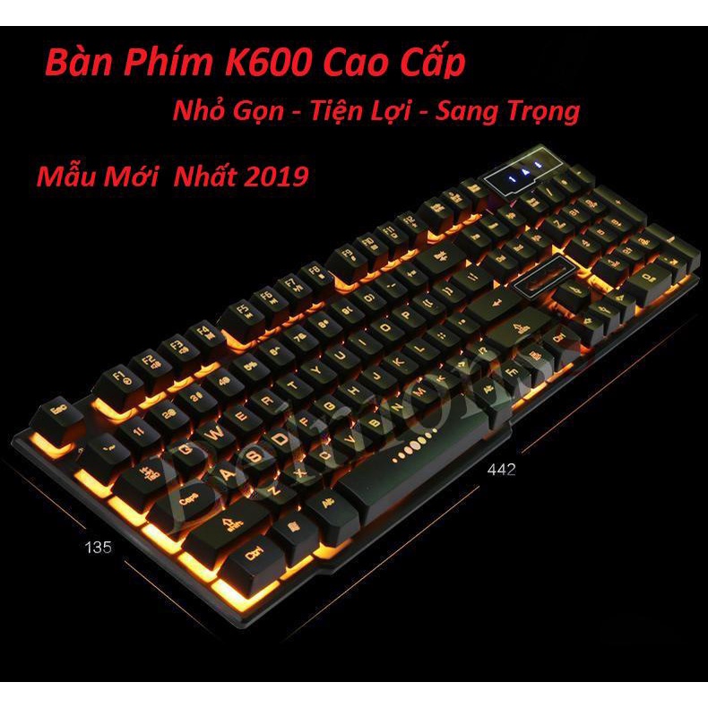 Bàn Phím Máy Tính Có Dây Tích Hợp Đèn Led Vàng Đẹp , Độ Nhạy Cao -  Bàn Phím Chơi Game Được GIới Game Thủ Ưa Chuộng