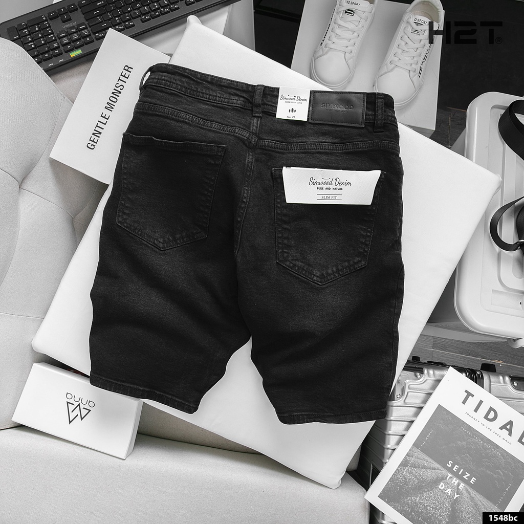 Quần Shorts Jeans Nam H2T Simwood Denim chất vải mềm mịn, độ co giãn cao, Form Slimfit Tôn Dáng 1548