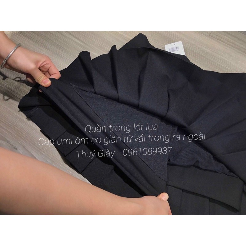 Chân váy xếp ly xòe dáng ngắn. Chân váy Umi cạp cao có lót quần CV1053 - NhiNhi Shop
