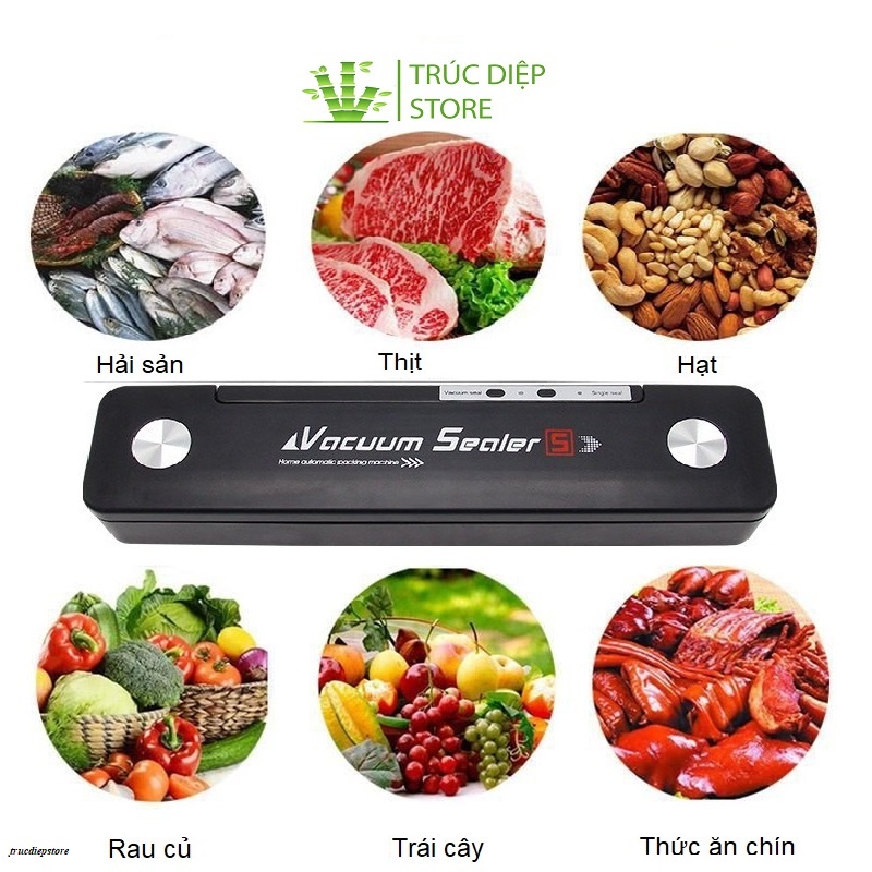 Máy hút chân không đóng gói thực phẩm Vacuum Sealer  bảo quản thực phẩm [chính hãng]