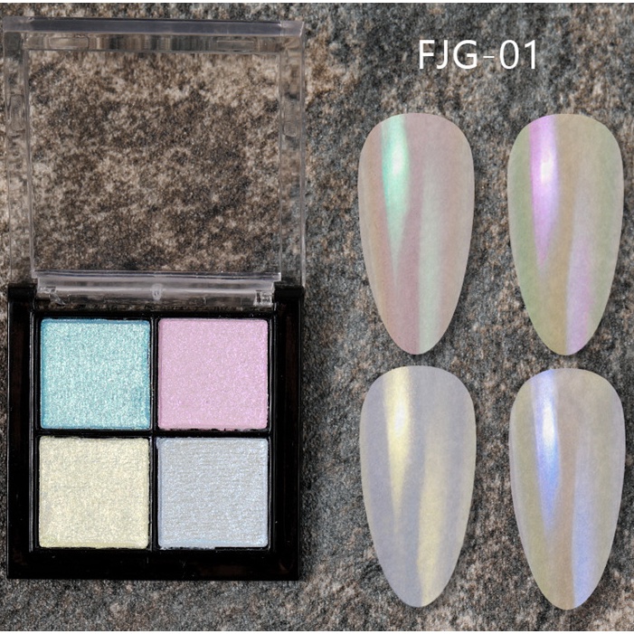 set tráng gương 4 màu trang trí nail