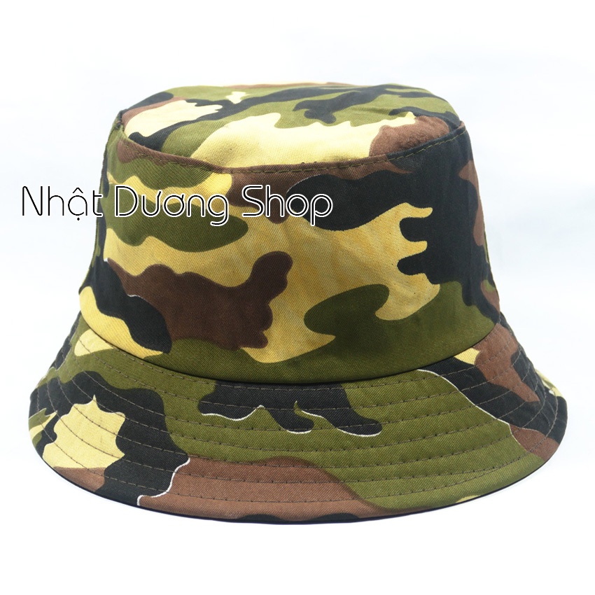 Nón bucket lính tai bèo trơn loại lính dành cho nam và nữ - Lính