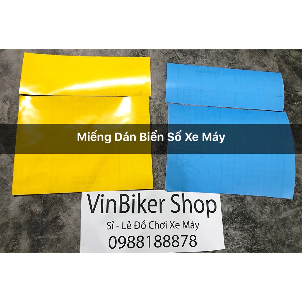 Miếng dán vàng < Decal Dán vàng, xanh> Gắn Biển Số Xe Máy!