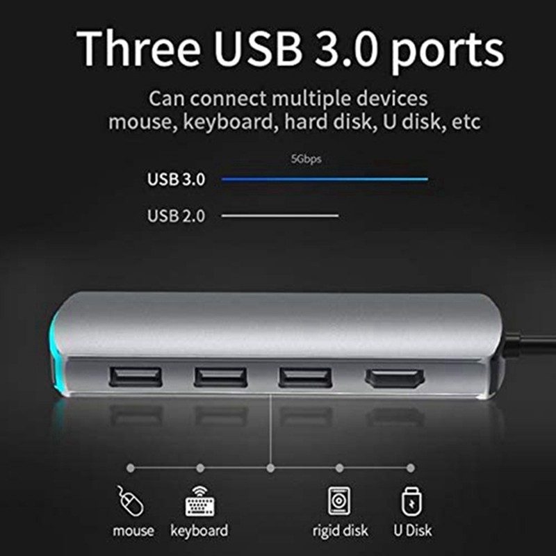 Dock Chuyển Đổi Cổng Type-C Sang Hdmi Vga Pd Usb 8 Trong 1 | BigBuy360 - bigbuy360.vn