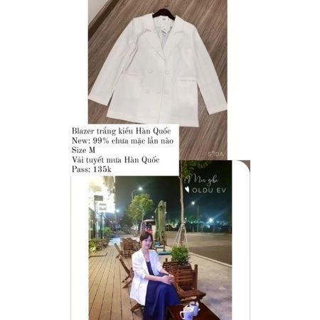 🍓Thanh lý áo blazer trắng