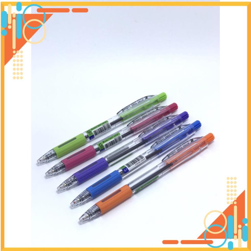 Bút bi xanh, bút viết mực xanh/đỏ/đen Quantum ngòi 0.5mm HITZ  FREE SHIP