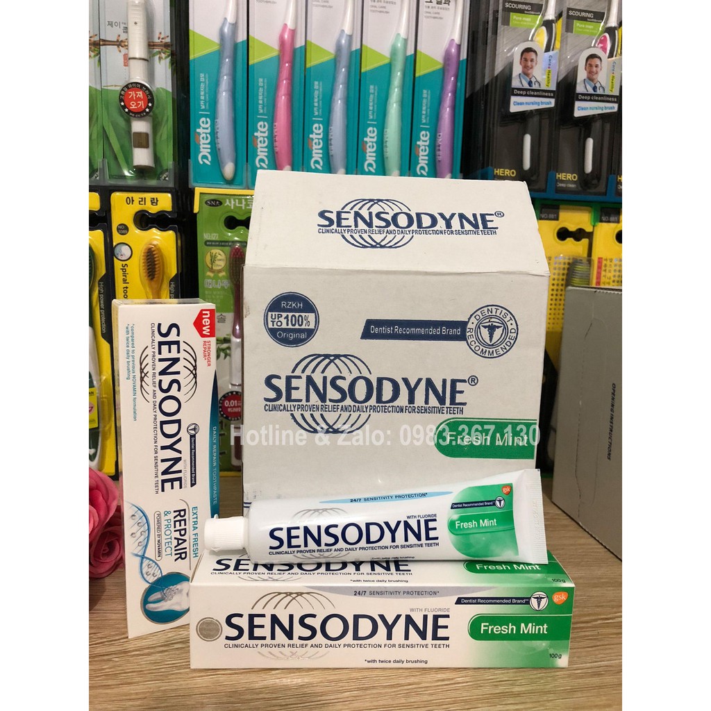 Kem đánh Răng Sensodyne 100g Thơm Mát Giảm Ê Buốt Bảo Vệ Toàn Diện