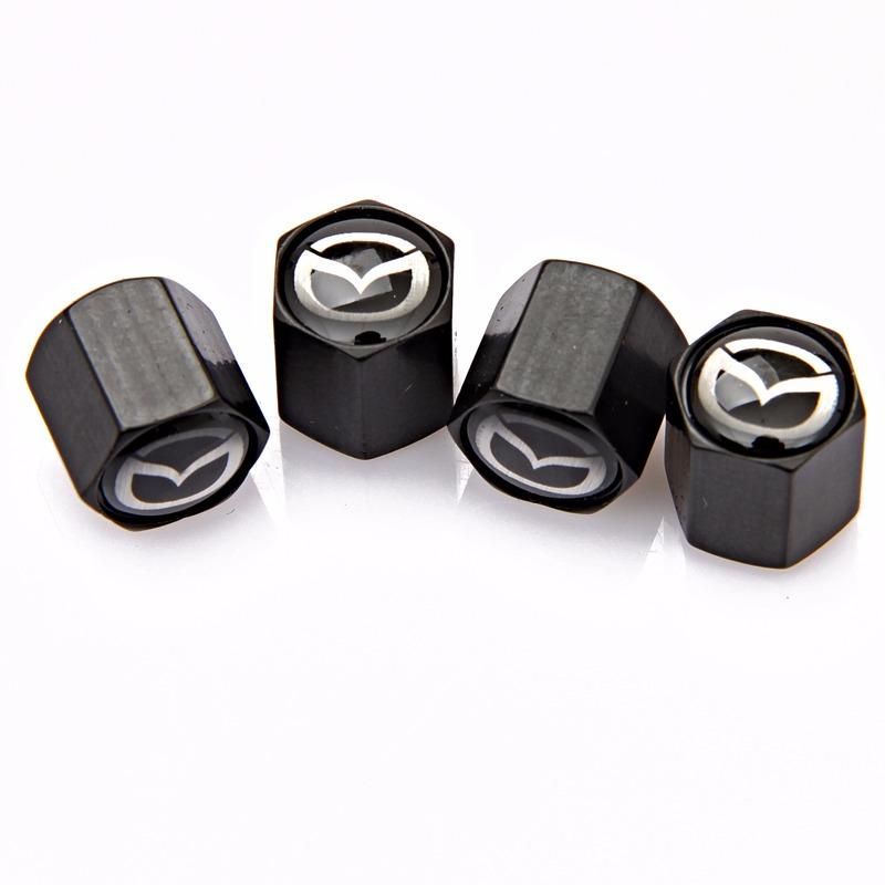 Bộ 4 Nắp Van Bánh Xe Hơi Bằng Thép Không Gỉ Cho Mazda 2 3 5 6 CX5 CX7 CX9 Atenza Axela Protege