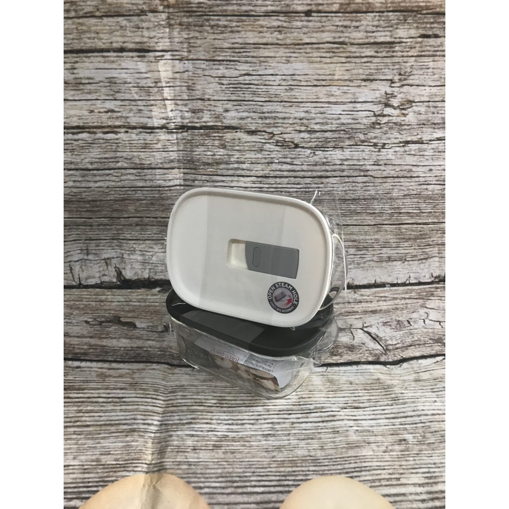 Hộp thủy tinh chịu nhiệt Lock&Lock steam hole LLG940, LLG945, LLG941, LLG942  màu trắng đen - BABYHOPSG