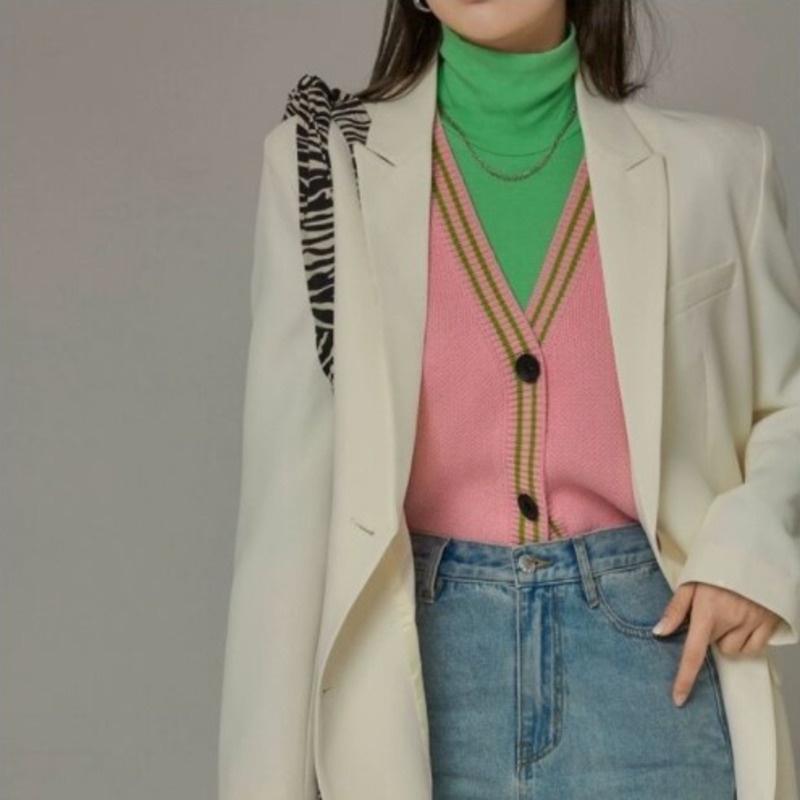 Áo không tay dệt kim thời trang mùa xuân kiểu hàn quốc năng động