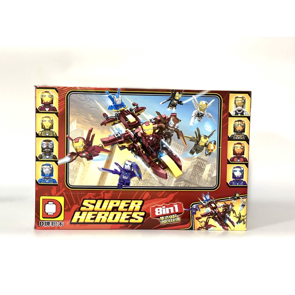 BỘ 8 HỘP LEGO MINIFIGURES LẮP GHÉP MARVEL 76055